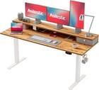 Electric Adjustable Height Desk with 2 Drawers 160 x 60 cm Stable Sit-Stand Desk