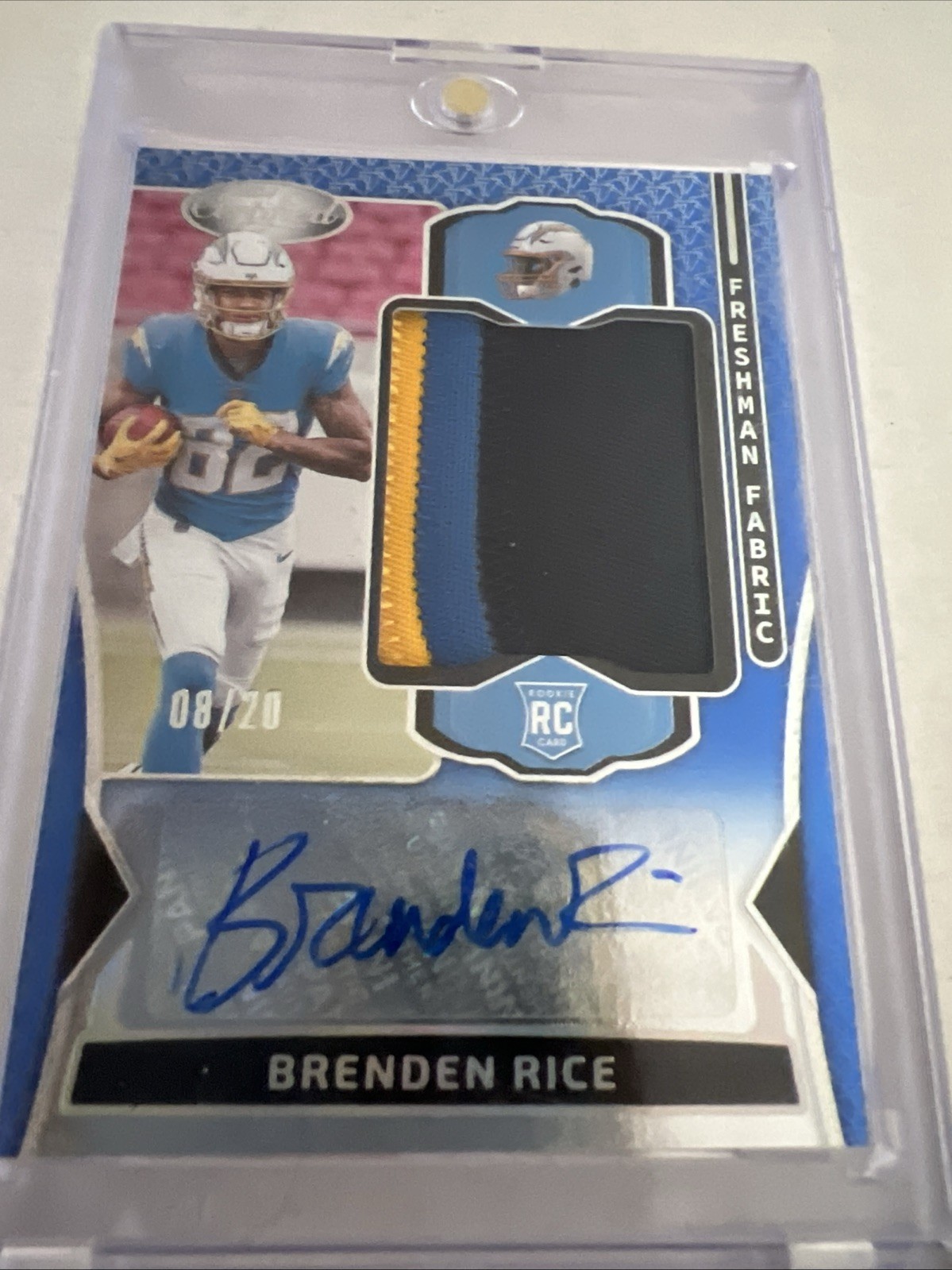 2024 Panini Certified - Freshman Fabric  Brenden Rice #FMS-BRE /20 (AU, MEM, RC)