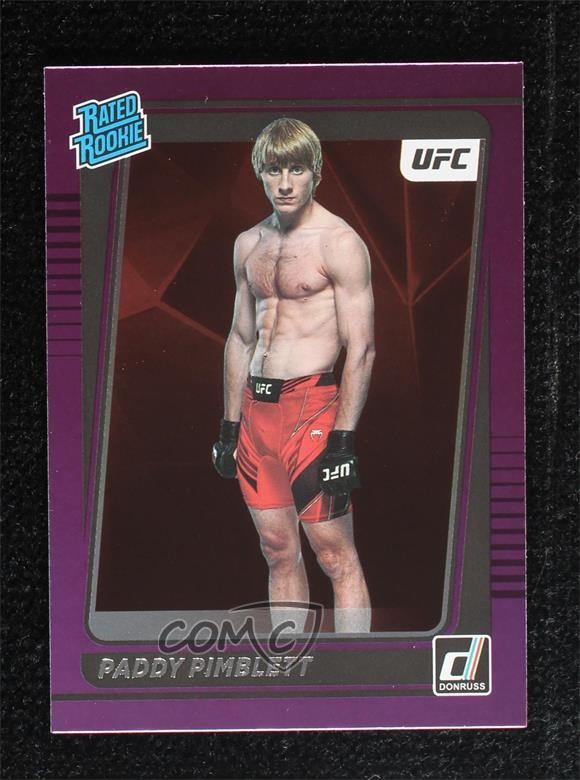 2022 Donruss UFC Rated Rookie Purple Flood Paddy Pimblett #207 Rookie RC 0tf
