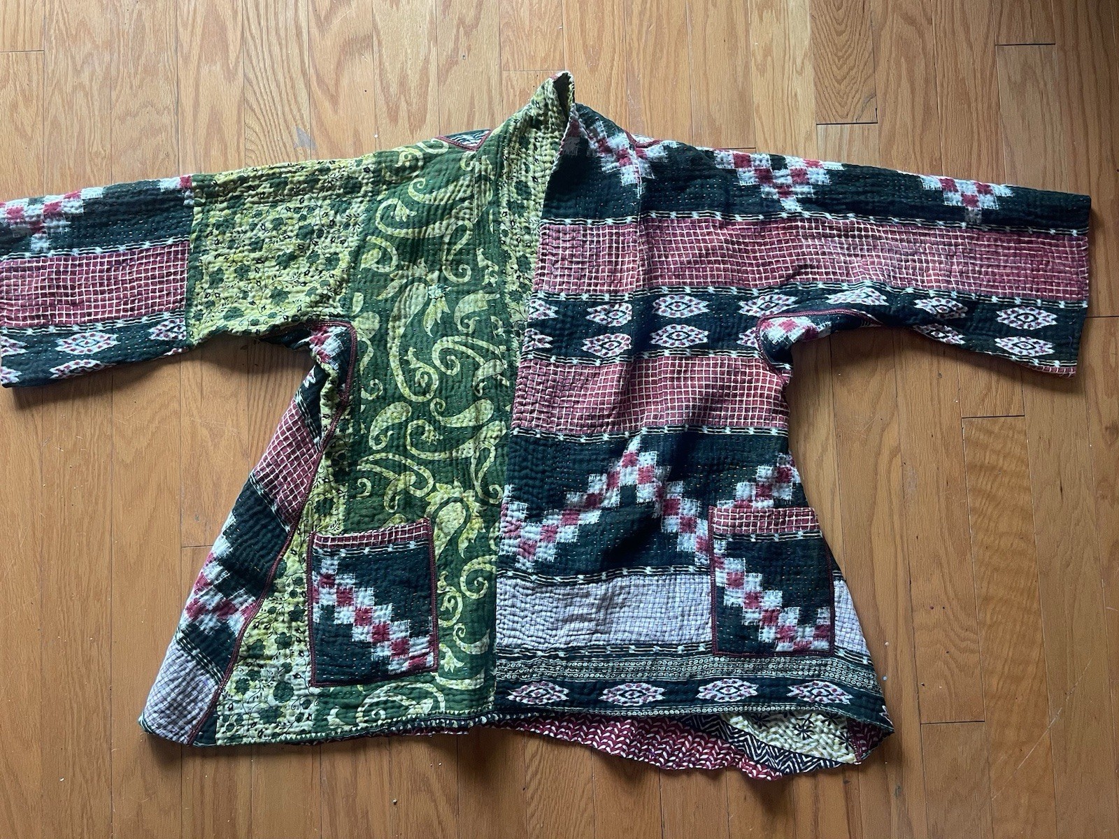Mieko Mintz Reversible Patchwork Quilted Kimono J… - image 12