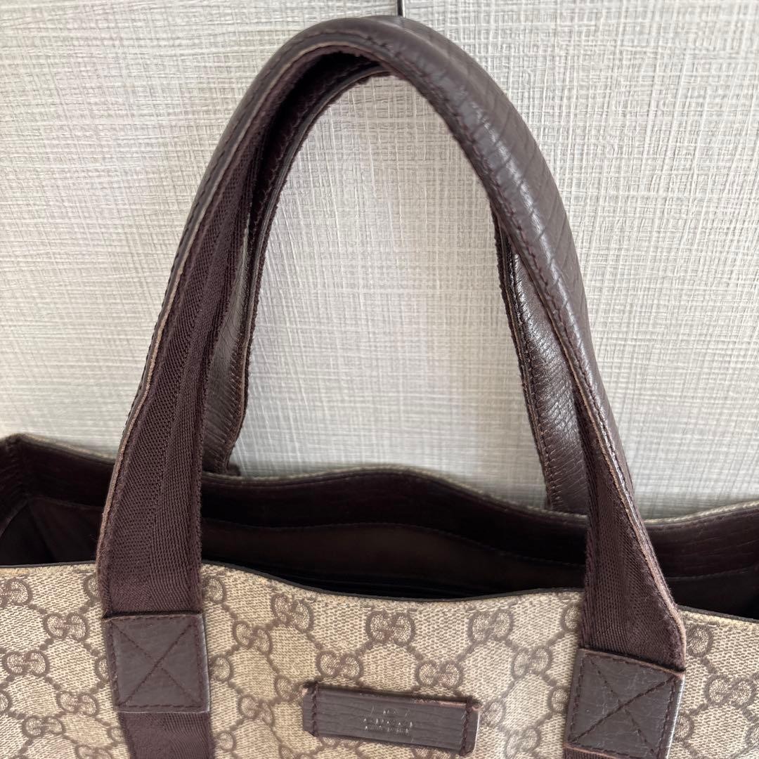 GUCCI GG Pattern Rectangle Tote Shoulder Bag Leat… - image 13