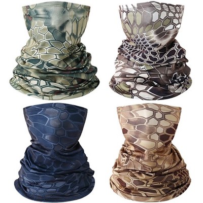 4pc Set UV Protection Cooling Neck Gaiter Face Mask Scarf Windproof Neck Bandana