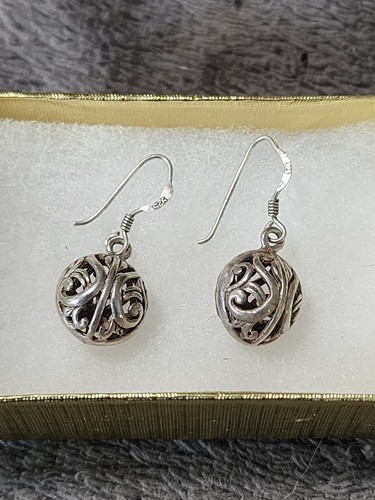 Sterling Silver .925 Earrings, Vintage Antique Retro