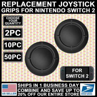 For Nintendo Switch 2 - Thumb Joy Con Stick Cap Grip Analog Rubber Replacement