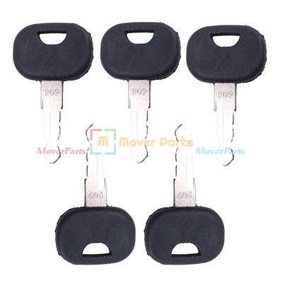 5PCS Heavy Equipment Ignition Keys 202 for Volvo John Deere Compact Loader