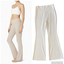 BETTER TOGETHER Size XL Wide Leg Flare Yoga Pants Heathered Beige Workout Gym
