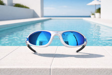 Oakley Straight Jacket 99 Muzm OO9505 Sunglasses Silver Frame Blue Lenses