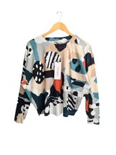 Sahara Top Blouse SIZE S/M UK 10/12 Lagenlook Multicolor Jersey Strech BNWT NEW