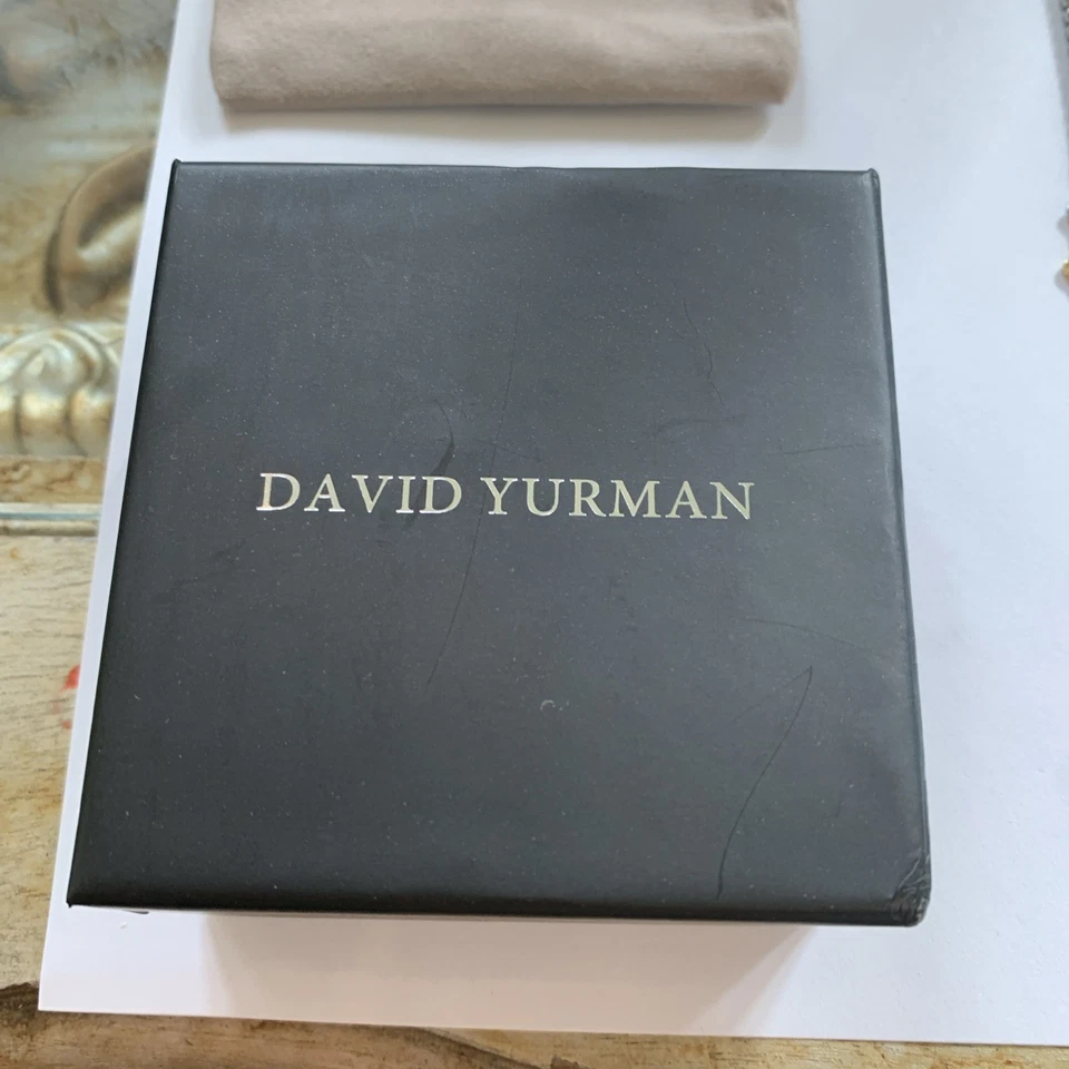 David Yurman Cable Esterlina MAL DE OJO 🧿 Colgante con Caja Collar de Cadena de 3MM de 19 pulgadas Foto 4 de 4