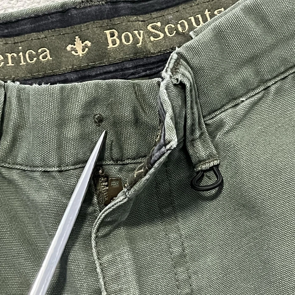 Boy Scouts of America Pants Youth 12 Green BSA Convertible Outdoor Hiking Cargo - Image 3 of 4