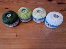 DMC Petra 100g Yarn Green to White Gradient 4pc