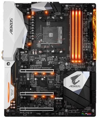 Gigabyte GA-AX370-Gaming 5 Motherboard AMD X370 Socket AM4 DDR4 M.2 ATX USB 3.1