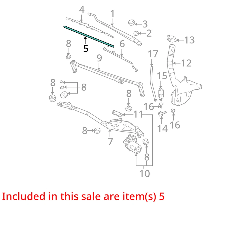 Se adapta a limpiaparabrisas Pontiac Grand Prix 2006-2008 con recarga S LH 19153353 - NUEVO OEM Foto 2 de 3