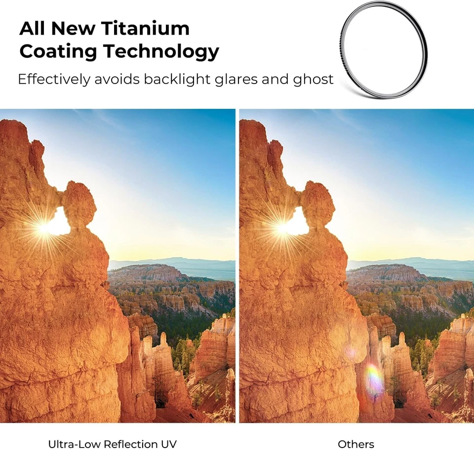 K&F Concept Ultra-Low Reflectivity UV Filter MCUV Lens Protection 62/67/72/77mm - Image 4 of 4