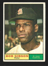 BOB GIBSON 1961 TOPPS #211 "VINTAGE" *VG/EX ST. LOUIS CARDINALS