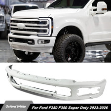 Oxford White Front Bumper Face Bar Wfog Sensor Holes For 2023 Ford F250 F350 Oxford White Front Bumper Face Bar Wfog Sensor Holes For 2023 Ford F250 F350