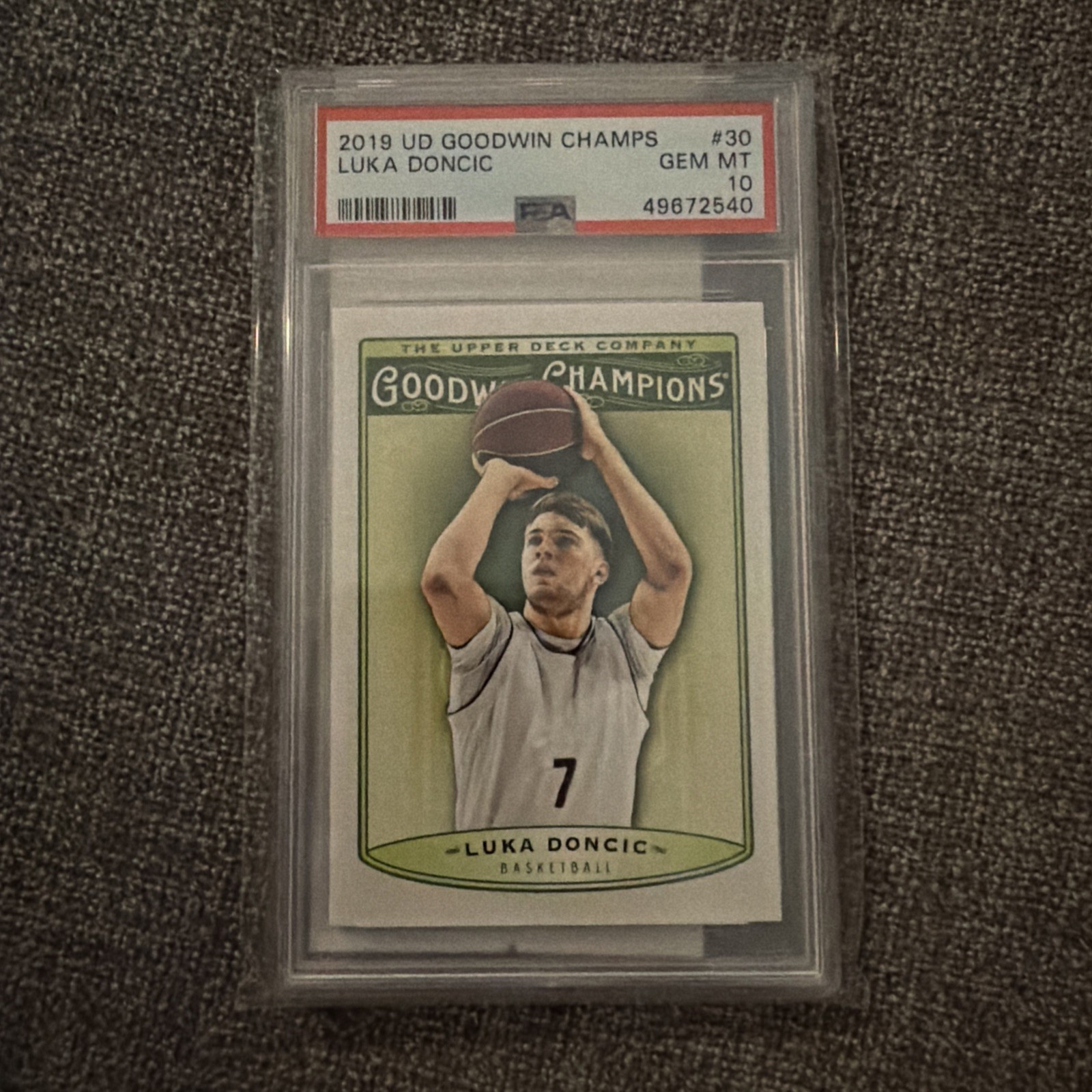 2019 UD Goodwin Champs #30 Luka Doncic PSA 10 view 1