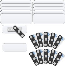 1 x 3 Magnetic Name Tags White PVC Self-Adhesive Back 10 Pack Model MF-MTAG ABS