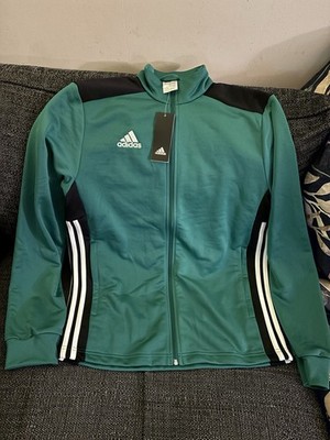 Grüner Adidas Trainingsanzug Oberteil Old Skool Style, Größe M, nagelneu mit Etikett