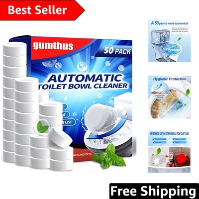 50-Pack Automatic Toilet Cleaning Tablets - Powerful Bleaching & Fresh Lemon ...