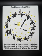Disappearing Witch Puzzle - Count the Witches 12 or 13 Fun Family Game with