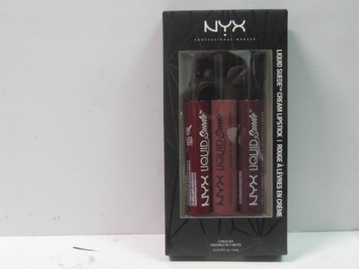 NYX Liquid Suede Cream Lipstick Set 03 Cherry Skies, Soft Spoken and Vintage NEW