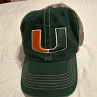 ’47 Brand Miami Hurricanes Mesh Back Trucker Cap Green/Beige SnapBack Adjustable — photo 1