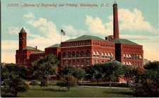 Vintage Bureau of Engraving and Printing Washington DC Postcard