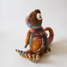 JELLYCAT COLIN CHAMELEON Plush Lizard Soft Toy - Multi-coloured with Dots