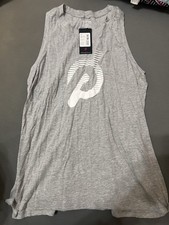 Peloton Straight Racer Tank Top 1X Gray Racerback Scoop Neck Lightweight