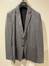 Theory Men's Clinton Wool Interlock Sport Coat, Dark Grey Melange, 40 645