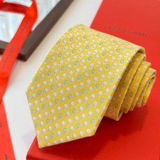 NWT Ferragamo Luxury Silk Tie Mens Business Formal Wear