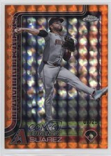 2025 Topps Chrome Orange Geometric Refractor 3/25 Eugenio Suarez Suárez #48 1co7