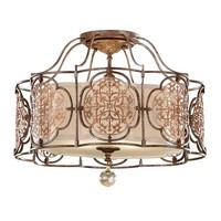 Beige Braun Klassisch Deckenlampe Deckenleuchte 3X60W/E27 54X44,1 [Cm]