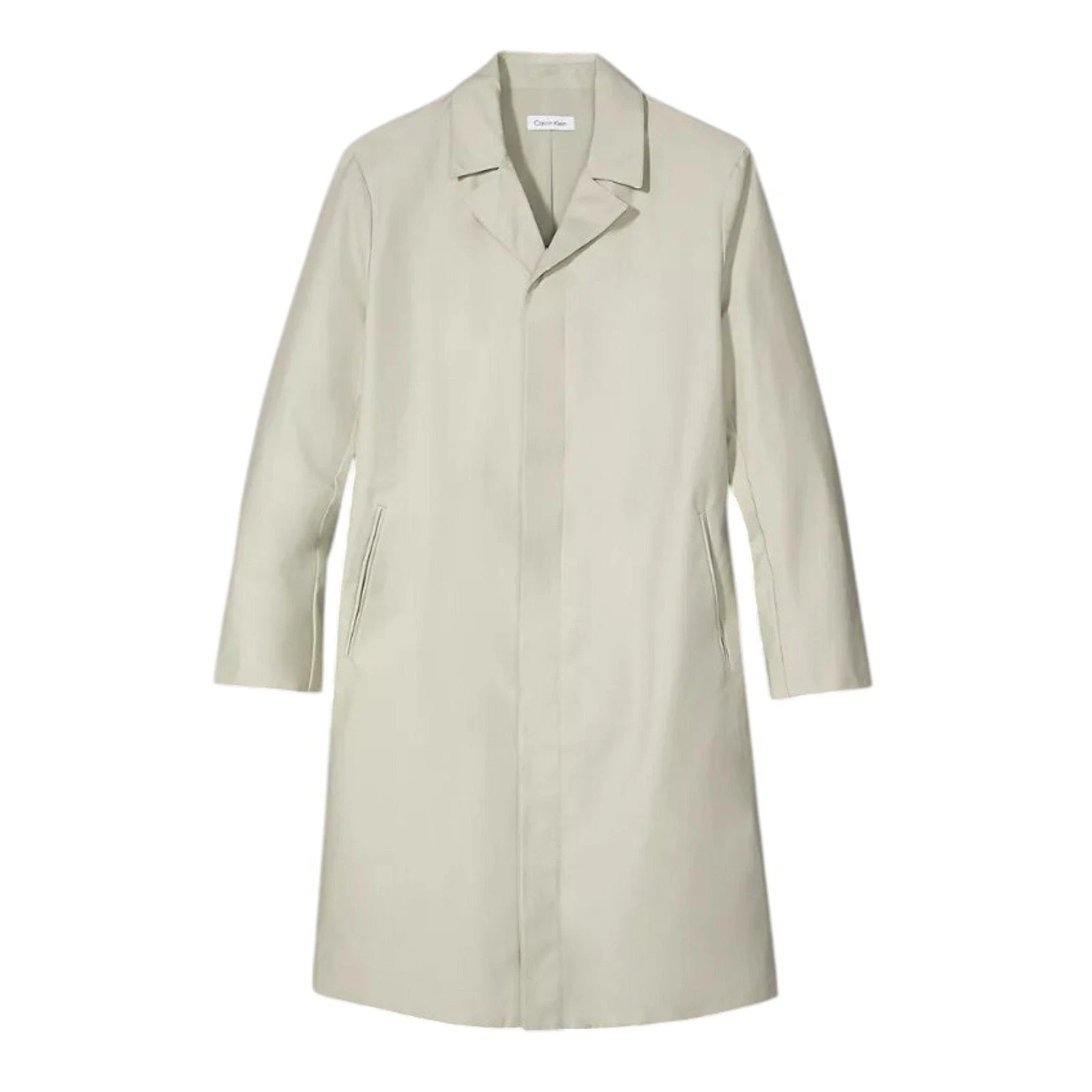 Calvin Klein Coat Men's Medium Classic Style Trench/Raincoat Abbey Stone NEW - product detail image 1