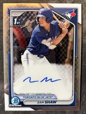 2024 Bowman - Chrome Prospect Autographs Sam Shaw #CPA-SS (AU, RC)