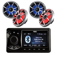 Wet Sounds WS-MC-1 Media Center  2 Pairs 65ic-S RGB XS-Series 6.5" Speakers