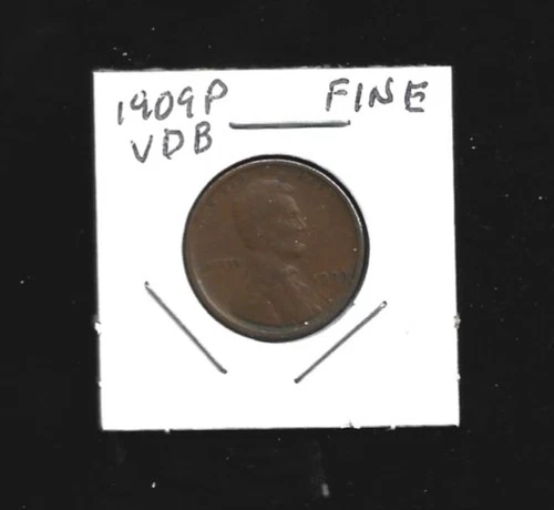 1909 P VDB LINCOLD FULL FINE