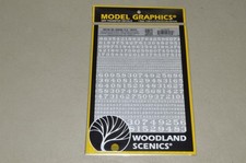 HO dry transfer decals Model Graphics MG709 numbers railroad Roman GOLD