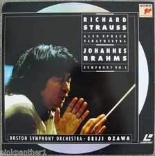 Seiji OZAWA STRAUSS Also Sprach Zarathustra  BRAHMS Symphony no. 1 LASERDISC