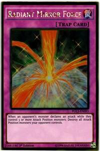 Radiant Mirror Force - PGL3-EN093 - Gold Rare - 1st Edition x3 - Near Mint