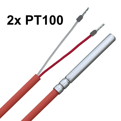 2 Stück PT100 / PT 100 Temperaturfühler Temperatursensor Widerstandsthermomete