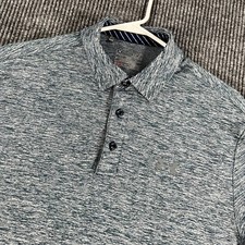Under Armour Polo Shirt Mens Medium Blue Short Sleeve Heat Gear Loose Fit Golf