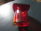 Ruby Red Amberina Glass Hat Toothpick Holder — photo 6