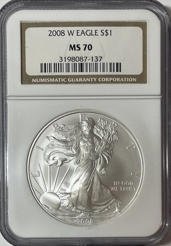 2008 W Silver Eagle MS70 NGC