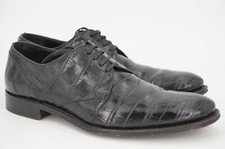 $2,900 | DOLCE & GABBANA 9 10.5 ALLIGATOR BLACK DERBY PLAIN TOE GOODYEAR WELT