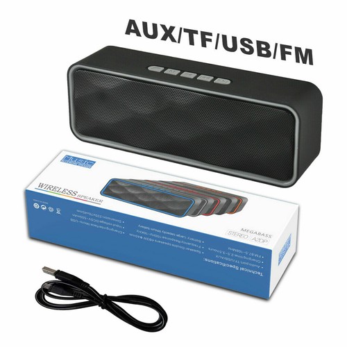Music Wireless Speaker Black Bluewore Megabass A2DP Stereo Portable - 第 3/4 張圖片