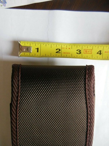 Vertical Canvas Pouch Holster w/ Belt Clip * Large Size / Brown* Free Shipping - Picture 2 of 5