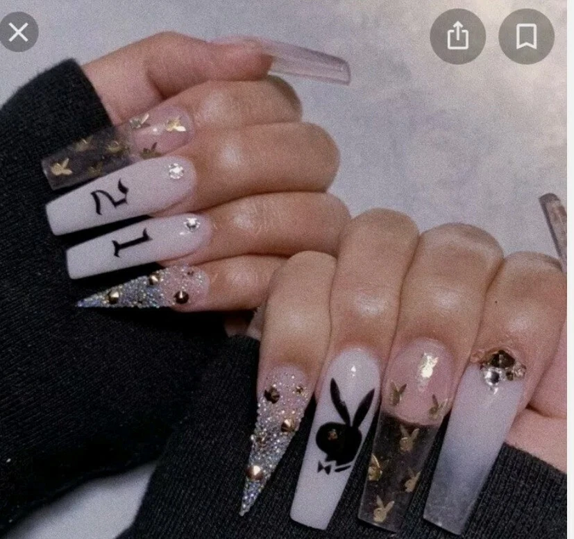 Top more than 125 playboy design nails latest ceg.edu.vn