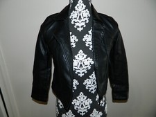 Girl s Old Navy Black Faux Leather Jacket Size Medium 8